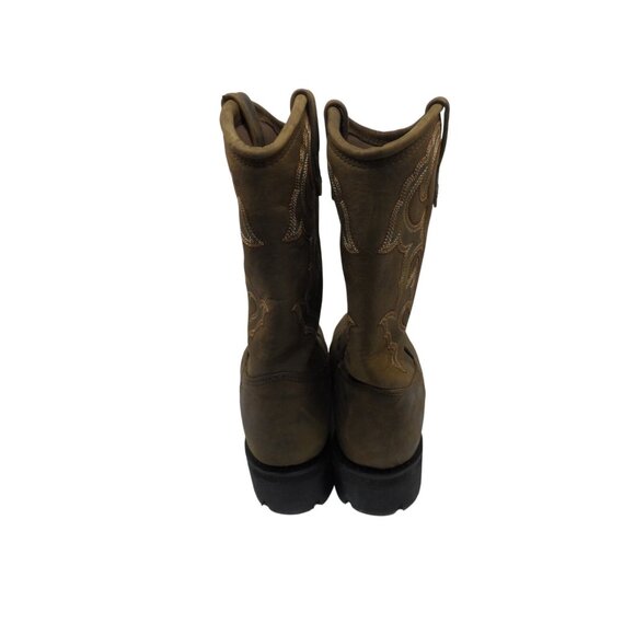 Hoffman Men's Rancher Composite Toe Line Boots *Made In USA* Brown Size 9.5D - Picture 3 of 8